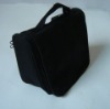 fashion black microfiber cosmetic bag for ladies