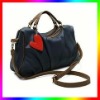 fashion black patent pu handbag