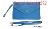 fashion blue A4 PU bag