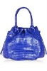 fashion blue crocodile tote bag