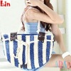 fashion blue straw bag of women