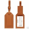 fashion brown  leather luggage tag