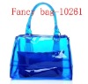 fashion clear vinyl pvc zipper bags with handles