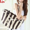 fashion coffee straw bag of women