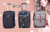 fashion convenient black PU leather sky travel luggage