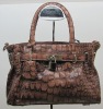 fashion croco animal prints pu lady handbag