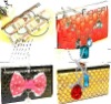 fashion cute pu purse with clutch / fashion waterproof pvc coin purse with kiss lock A