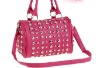 fashion cylindrical bag rivet lady handbag