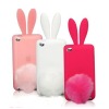 fashion design colorful for rabbit ears iphone4 case
