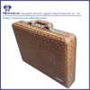 fashion design genuine leather Briefcase Attache Tan