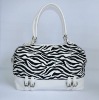 fashion flocking zebra-stripe PU bag