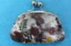 fashion floral frame clutch pouch cion purse