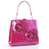 fashion flowers plum pu lady bag