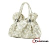 fashion flowers printing PU ladies bag women handbag