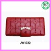 fashion fushia women leather wallet with rhinestone, handbag