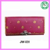 fashion fushia women leather wallet with rhinestone, handbag