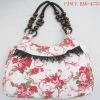 fashion girl's wood handle bag