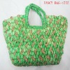 fashion green corn husk handle bag