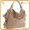 fashion handbags made of suede with magnetic snap closure