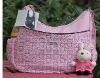 fashion handmade shoulder baby diaper bag (pink)