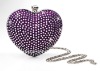 fashion international brand jewelled heart shaped ladies dinner party purses handbags evening bag