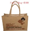 fashion jute shopping bag with lamination