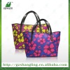 fashion korean bag for young lady with flower pritning