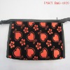 fashion ladies flocking make up bag