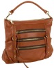 fashion ladies' leather zipper hobo handbag