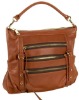 fashion ladies' leather zipper hobo handbag