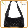 fashion ladies studded leather shoulder bag