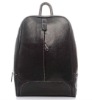 fashion lady backpack concise black PU knapsack