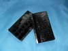 fashion lady black croco clutch wallet purse