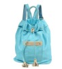 fashion lady girls casual backpack bag royal blue PU