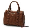 fashion lady handbag button decoration PU tote bag