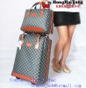 fashion lady rolling trolley luggage case