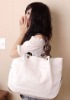 fashion lady's handbag white PU lady handbag