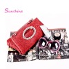 fashion lady snake pu red evening handbag