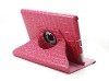 fashion leather case,hot sale-360 degree rotating case for ipad2