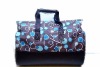 fashion leather rolling luggage bag