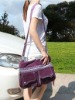 fashion leisure women purple corduroy computer laptop shoulder messenger bag