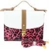 fashion leopard style lady portfolio bag