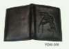 fashion men's leather wallet bi-fold wallet