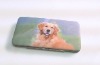 fashion metal frame wallet for women with printed dogs