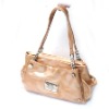 fashion metal shoulder strap and PU material lady handbag