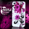 fashion new stylish grip gel series slicone purple cover case for iphone 4 4s