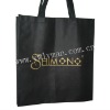 fashion non woven shopping bag in gold logo