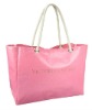 fashion pink canvas shopping bag