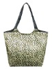 fashion polyester lady's leopard shopping bag