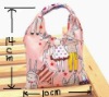 fashion polyester shopping bag with pouch